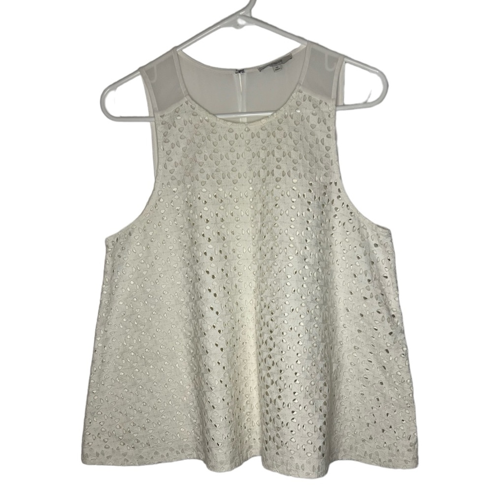 Madewell Sleeveless Eyelet Swing Top